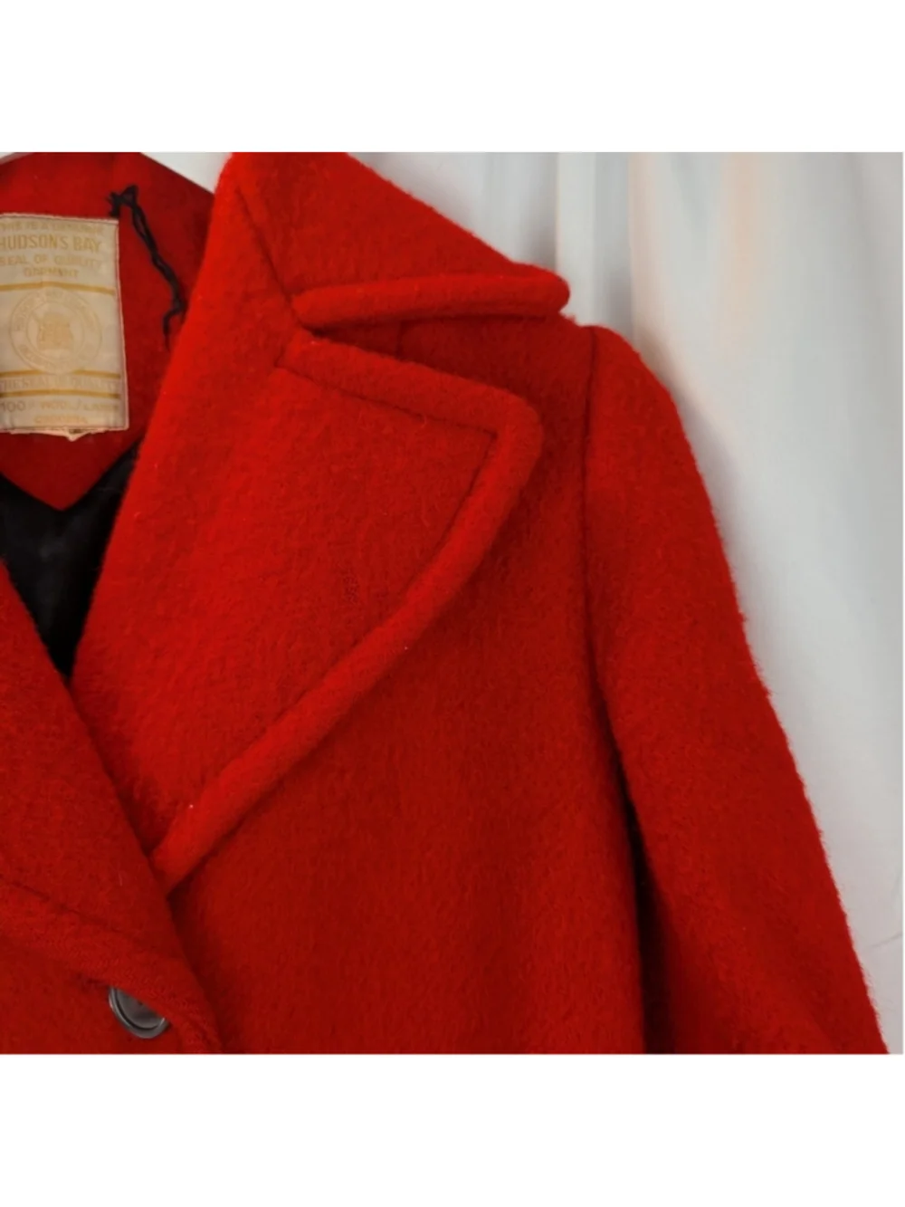 HUDSON’S BAY COMPANY 100% wool vintage 1950s-1970s red point jacket S GUC